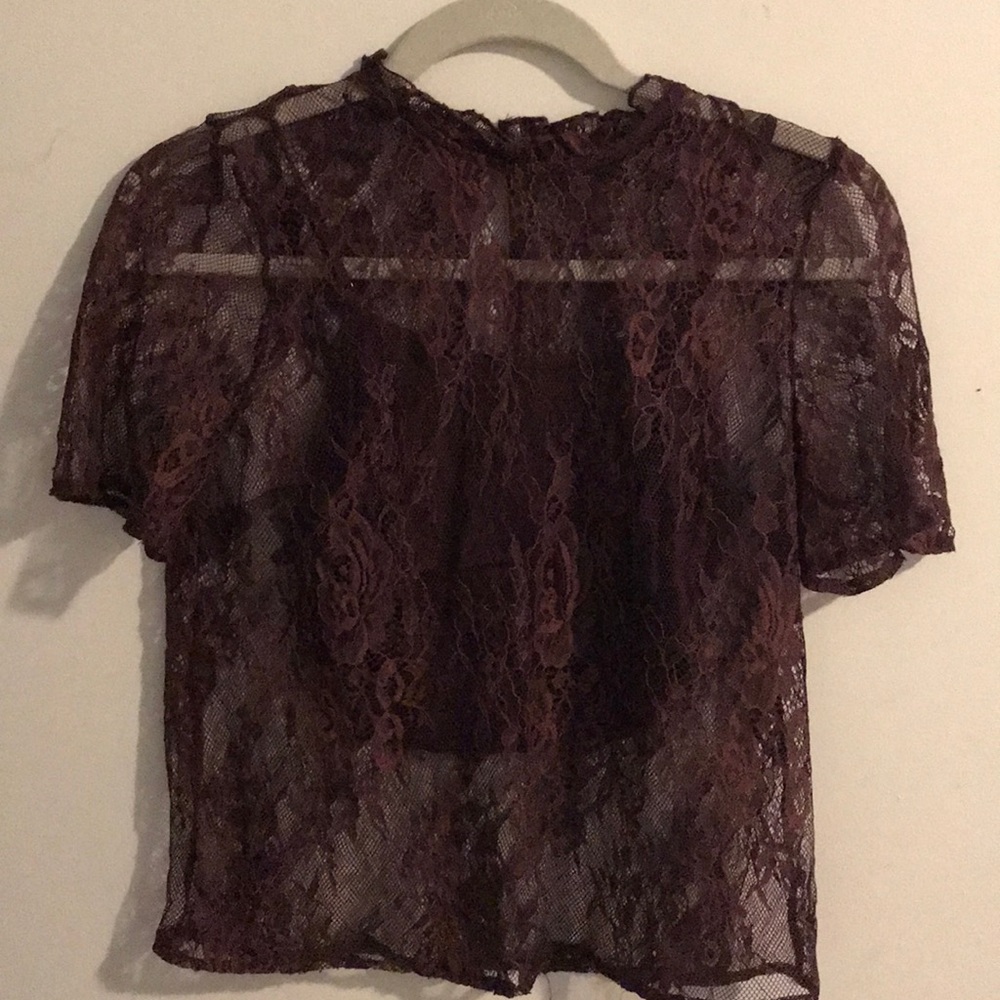 Detailed top with crop underneath